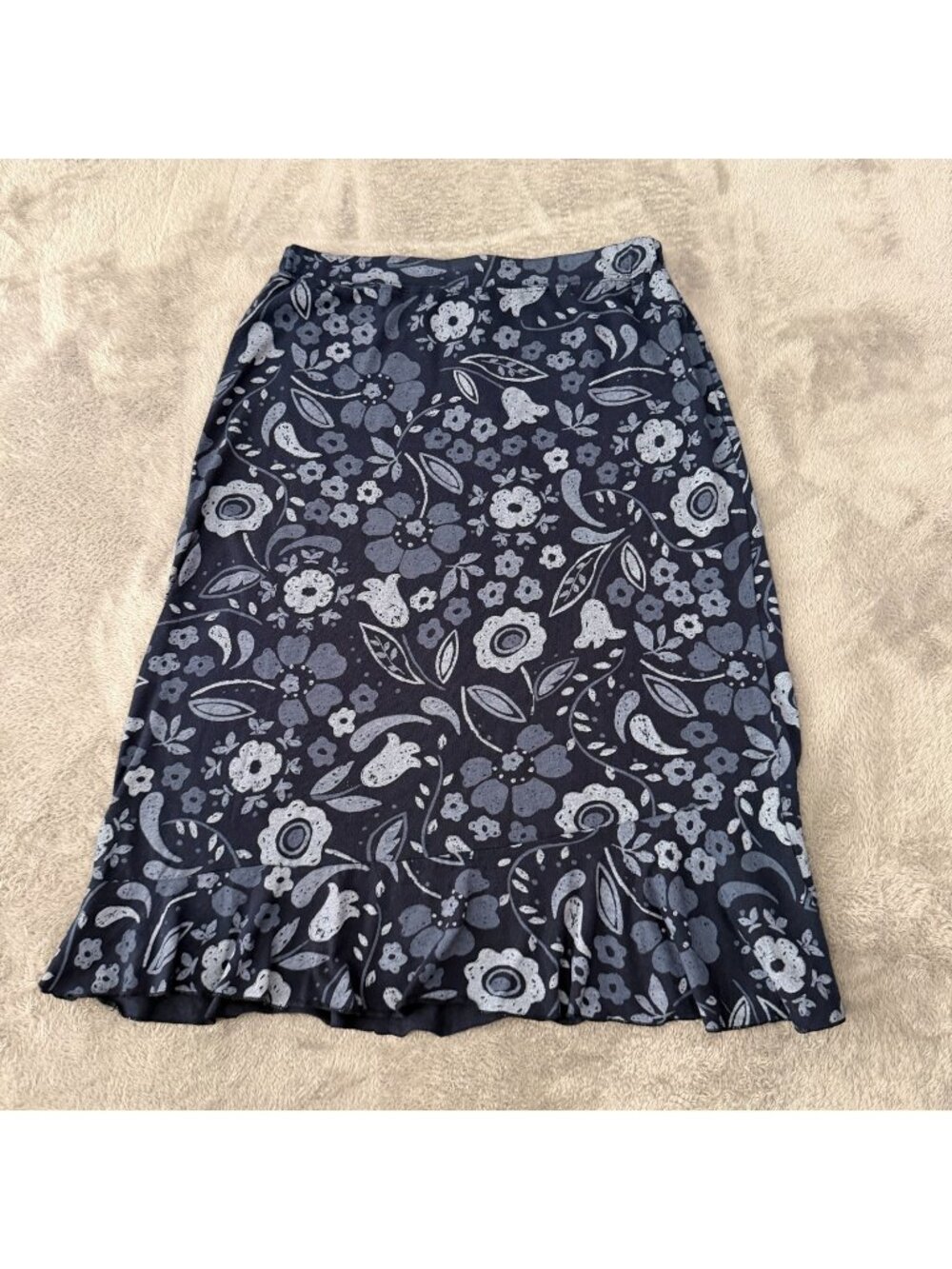 Fresh Produce 100% Cotton USA Made Midi Skirt Pull On MEDIUM